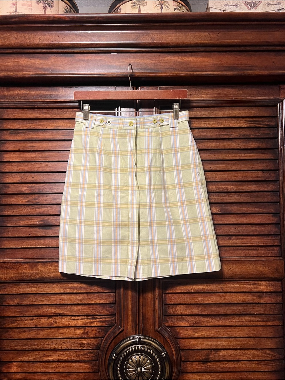 Vintage Liz Claiborne Liz Golf Plaid Cotton Golf Skort Size 8 Preppy Golf 90’s
